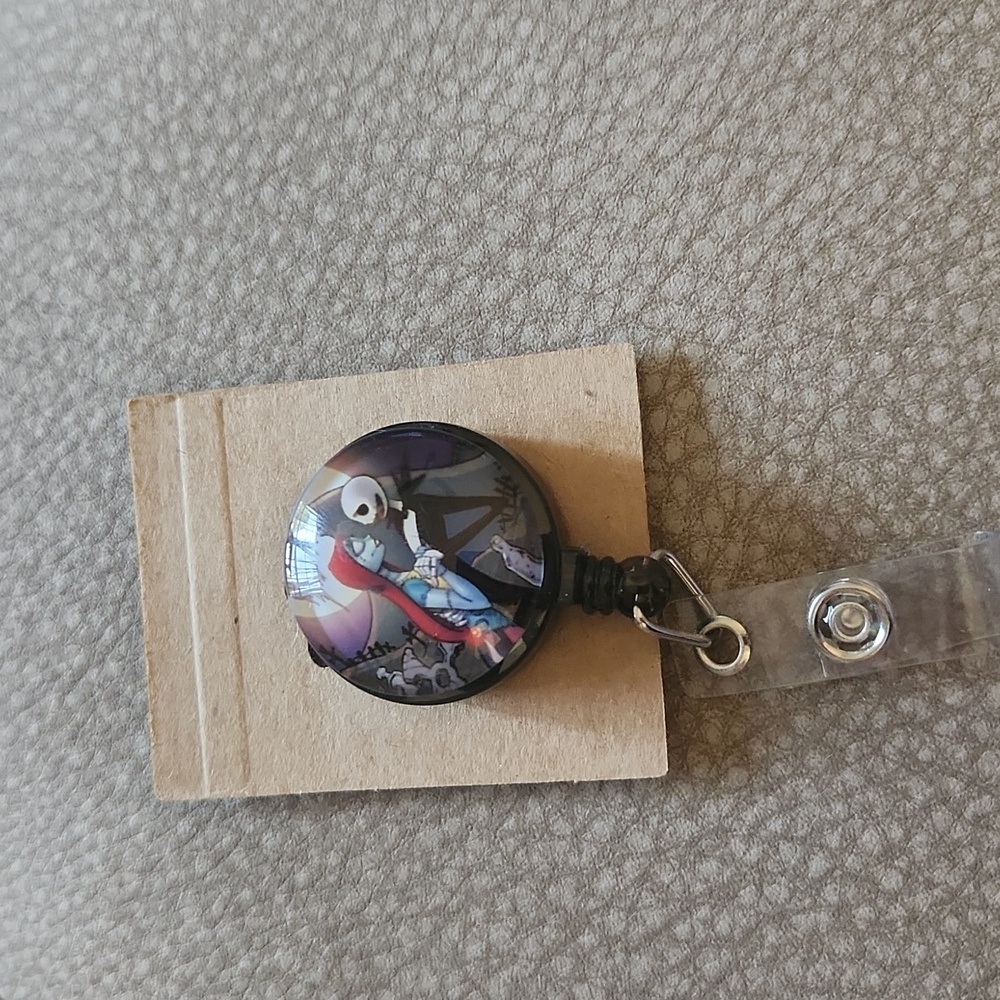Nightmare Before Christmas handmade badge reel new